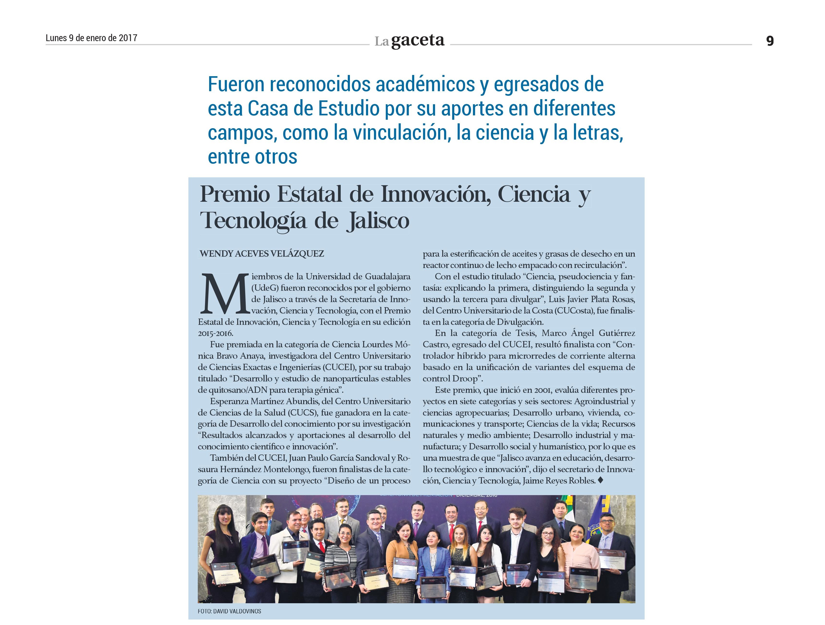 Premio Estatal De Innovación, Ciencia Y Tecnología De Jalisco | Centro ...